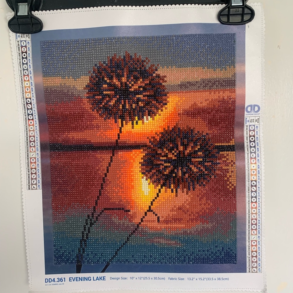 Evening Lake Diamond Painting - design is 8x12